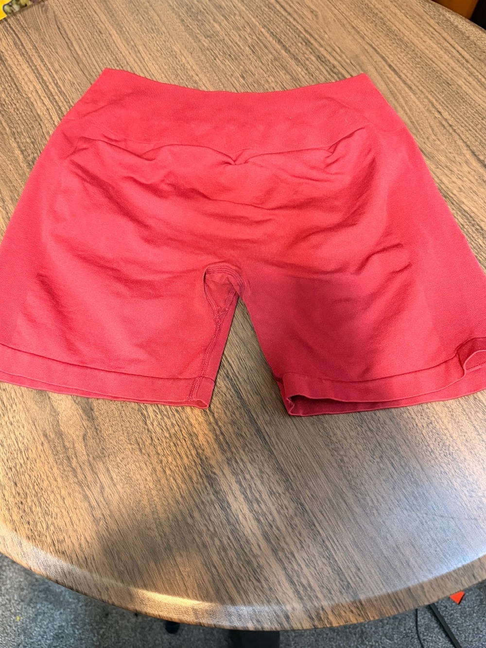 Active High-Waist Red Bike Shorts for Women